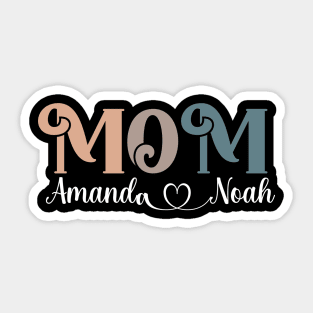 mom Amanda Noah Mother's boy Mom Gigi Aunt family T-Shirt Sticker